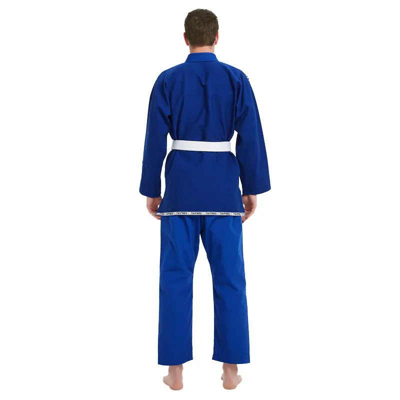 Adult anti-wear jiu-jitsu suit in black, 100% cotton training clothing for martial arts