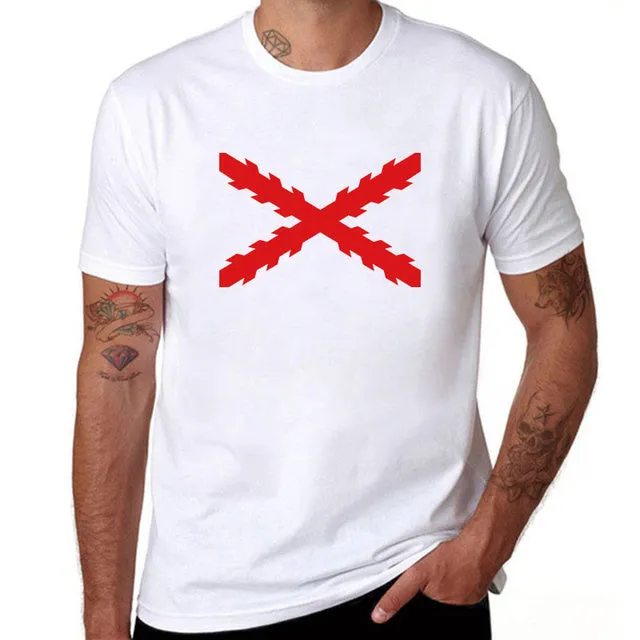 National flag printed short sleeve round neck mens t-shirt in multiple sizes and colour styles