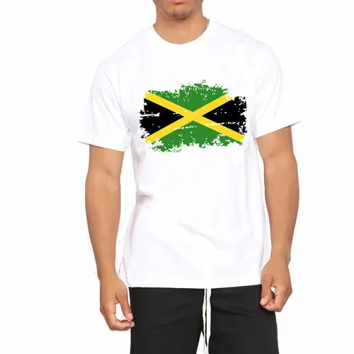 National flag printed short sleeve round neck mens t-shirt in multiple sizes and colour styles