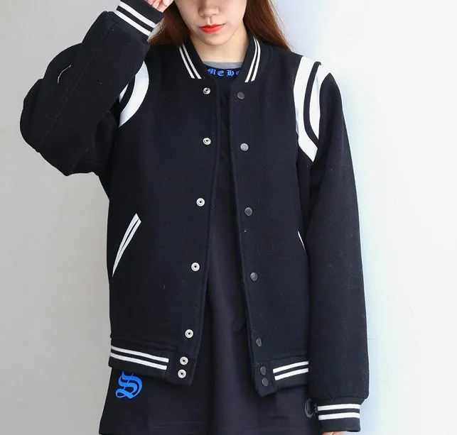 Men's aviator jacket with black and white stitching, cotton filling, extended length, available in black, grey, pure black