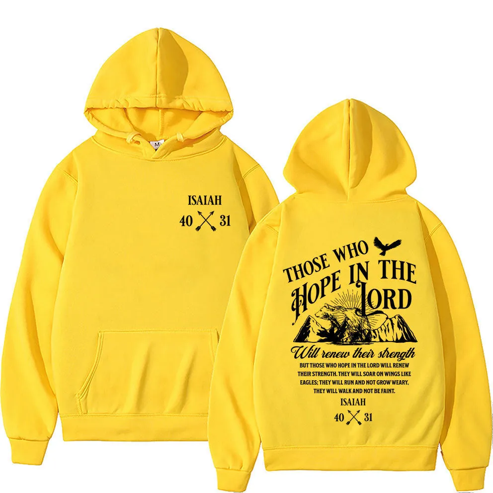 Christian Jesus letters print loose pullover hoodie in black on a plain background showing front print detail