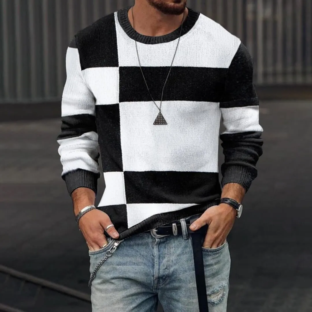 Men 3D pullover casual top long sleeve t-shirt, CTX919 style, front view
