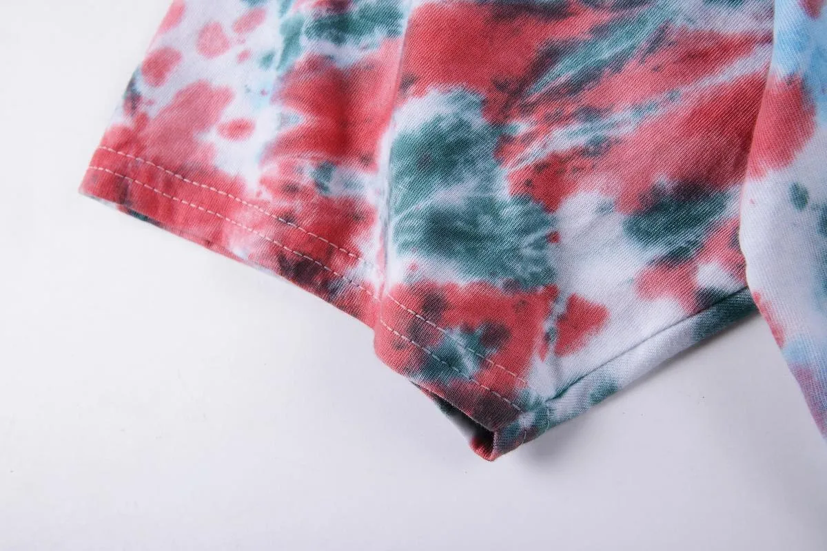 Alien football tie dye short sleeve t-shirt in 98% cotton, unisex casual top