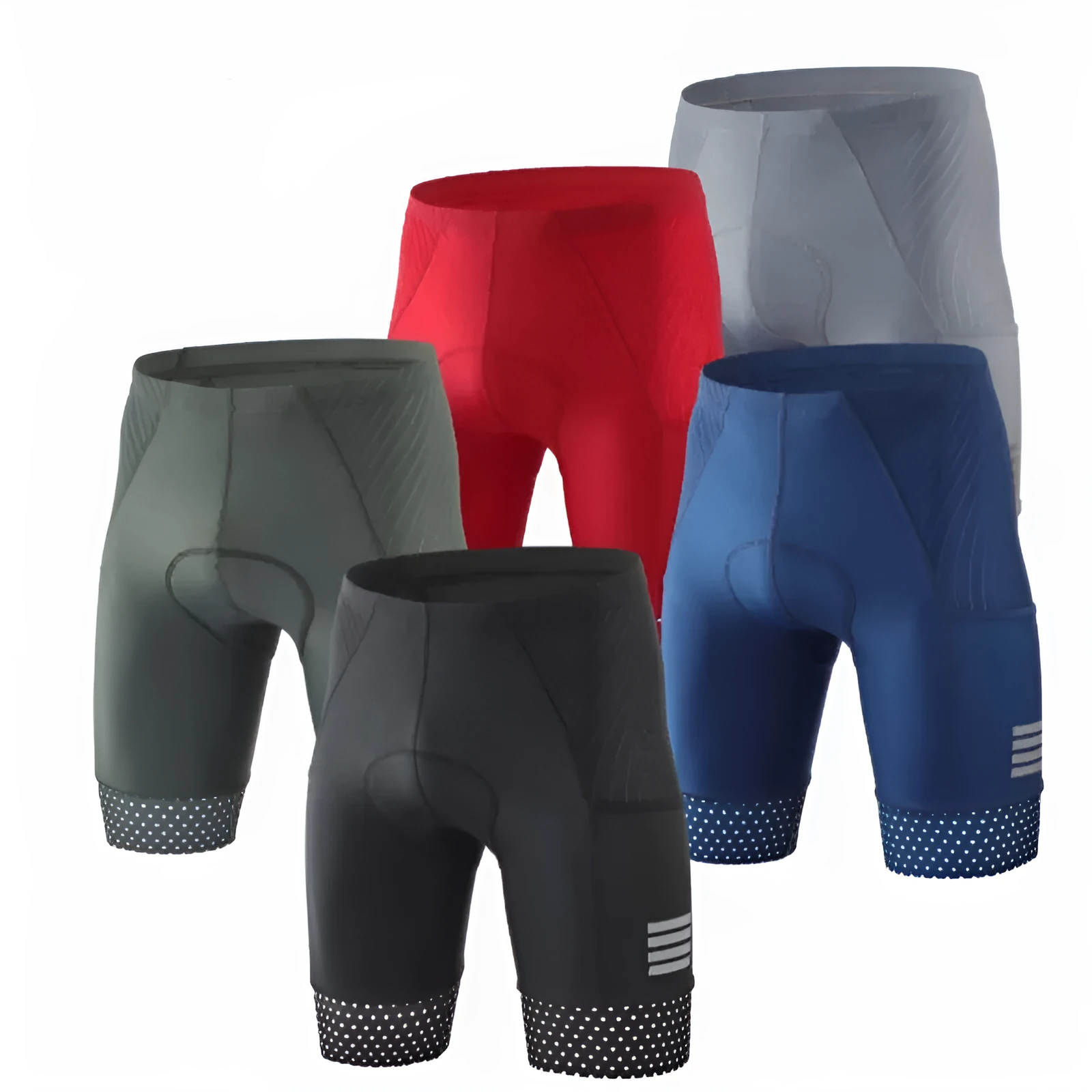 Road Sports bicycle shorts with double-sided pockets and anti-slip webbing in black colour