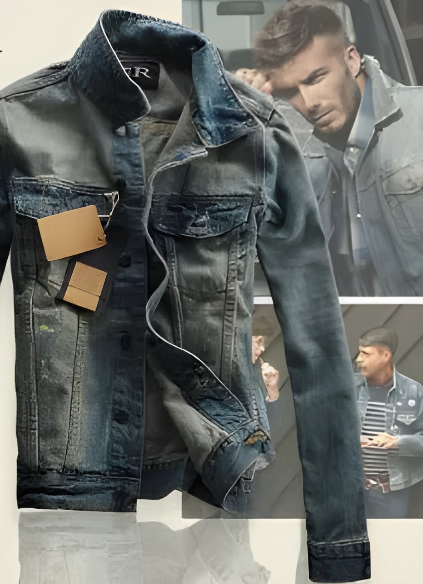 Men's denim jacket, full zip front, solid colour cotton, classic fit, available sizes S to XXXL