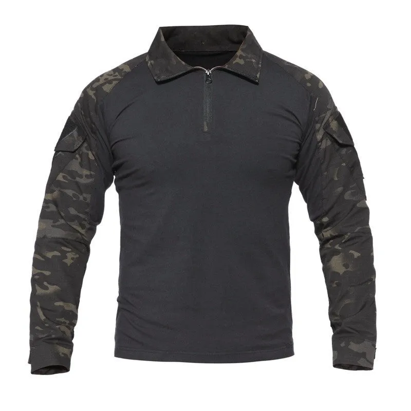 Frog tactical T-shirt polyester quick-drying breathable outdoor hiking running climbing top Army Green