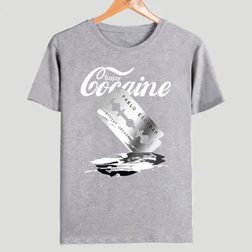 Men's super slim fit short sleeve T shirt with high collar in multiple colour options for casual wear