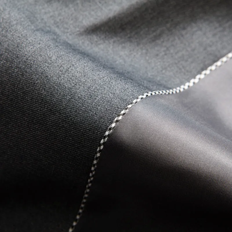 Slim fit 3 piece wedding suit for men in acetate fibre, available in black, navy blue, and light grey, sizes S-6XL