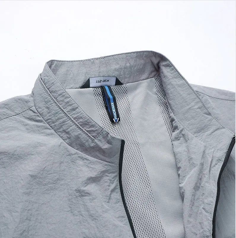 Kentino men's sunscreen top in blue – lightweight polyester summer shirt with UV protection