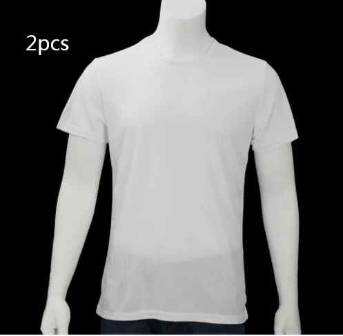 Plain round neck short sleeve quick-dry waterproof anti-fouling T-shirt in white, black, blue; 95% acetate blend loose fit