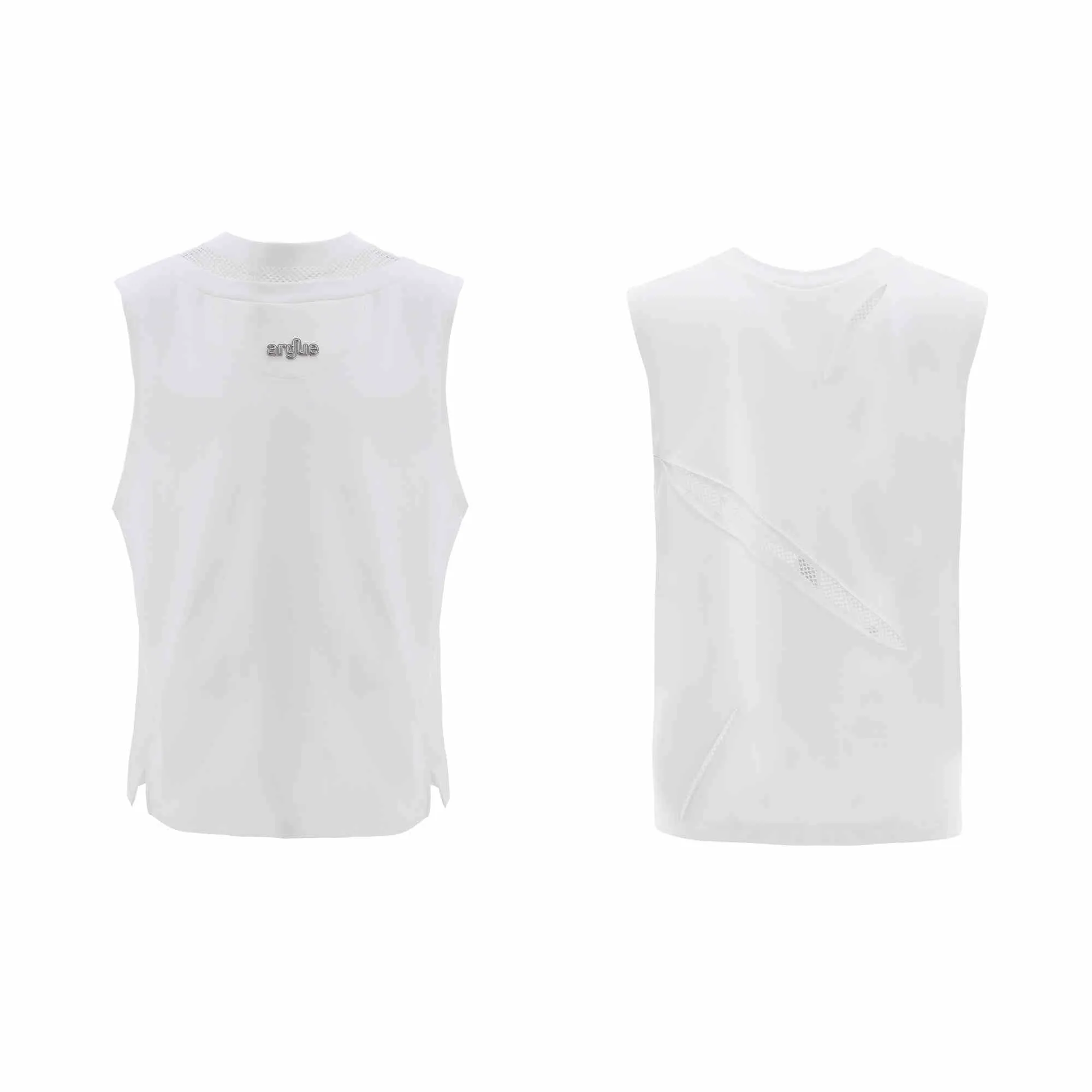 Slim fit sleeveless vest with metal decoration in black, 55% cotton polyester spandex blend, washed finish, L M XL sizes