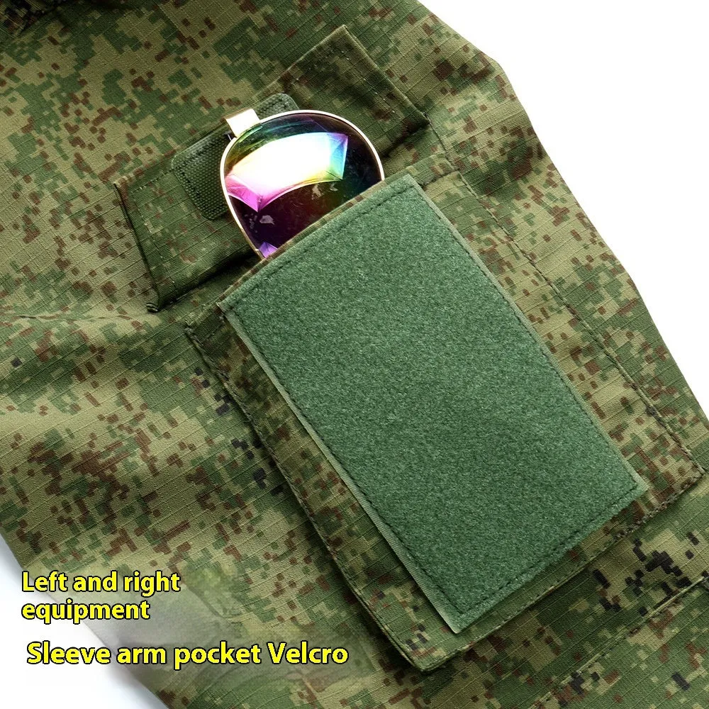 Men's new camouflage mesh work suit set including top and pants for construction site labour protection