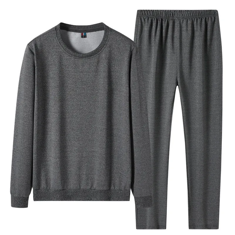 Spring autumn men casual tracksuit set no metal drawstring pockets polyester knit black gray light gray coat and trousers