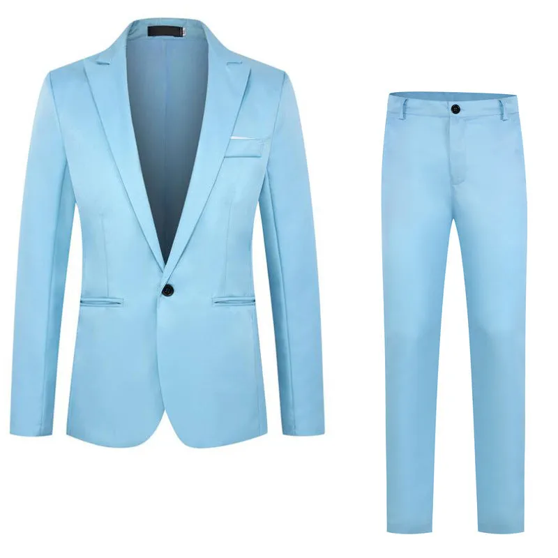 Men's loose-fit wedding tuxedo jacket in acetate fibre, available in multiple colours including black, white, and wine red