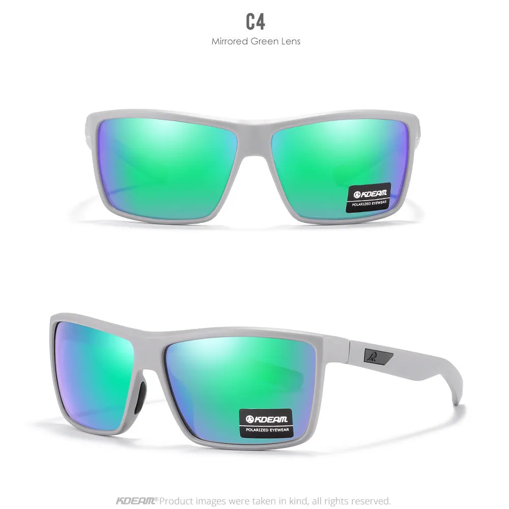 Sports fishing glasses with silicone nose pad in C1 colour, ring and quadrilateral design