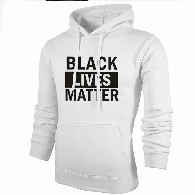 Printed hoodie in cotton blend with letter pattern, black colour, front view, suitable for adults