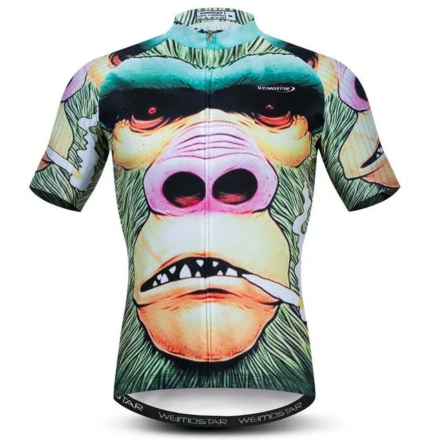 Printed casual T-shirt with round neck and short sleeves, straight tube design, multiple colour options, sizes S to 4XL