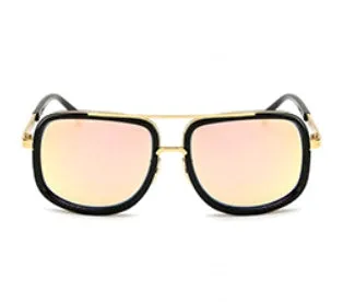 Retro vintage sunglasses with metal plastic frame in black grey colour for street shooting fashion