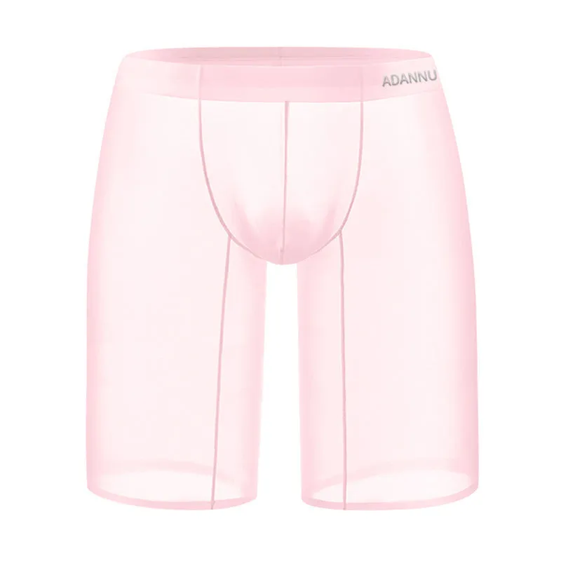 Men's seamless mesh shorts in knitted nylon fabric, black colour with hip-lifting design