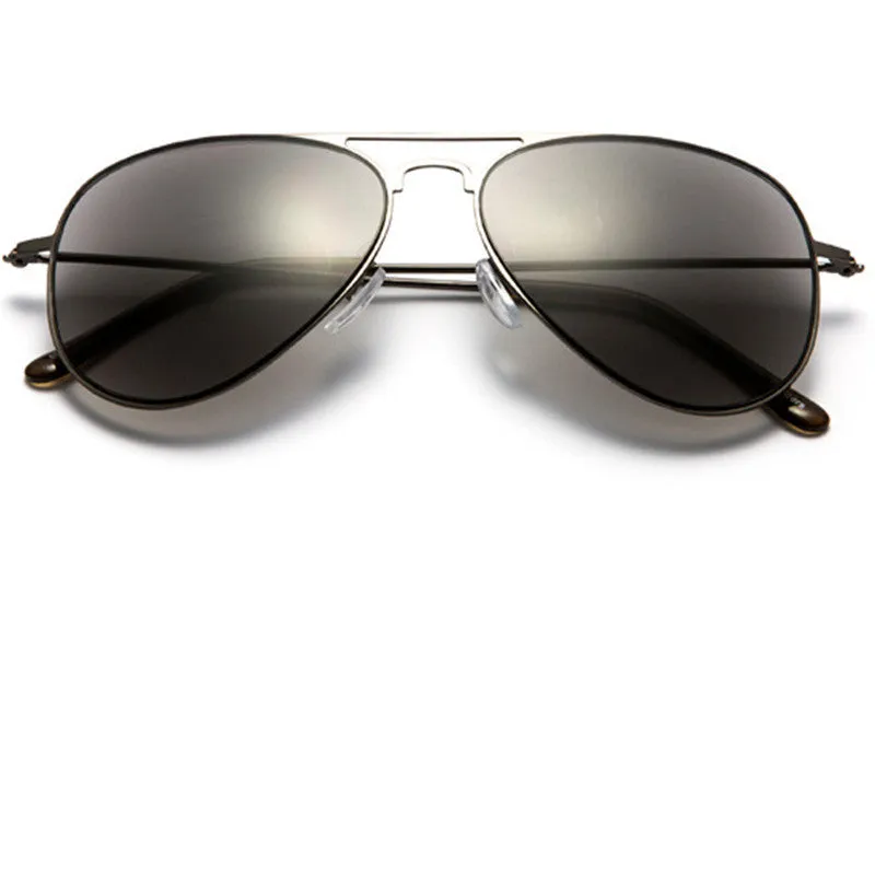 Full lens sun reading glasses black stainless steel frame 140x35mm with PC lenses