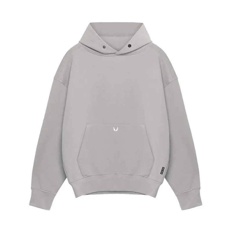 Men's cotton casual sports jacket pullover in loose fit, available in black, white, orange, gray, and rouge pink