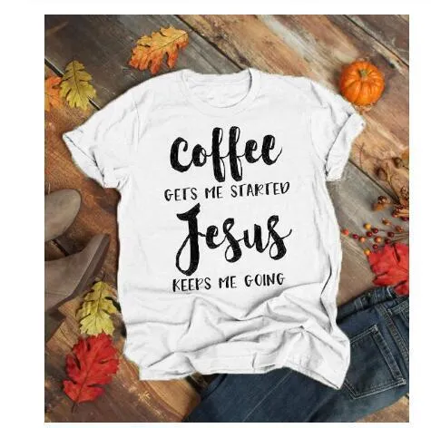 Jesus slogan T-shirt in black, short sleeves, crew neck, front print