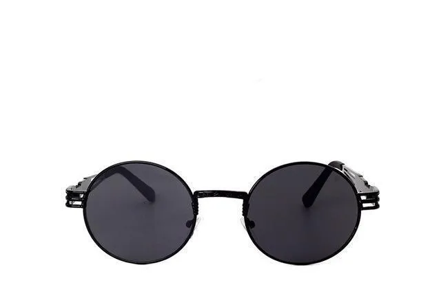 Classic square frame sunglasses for women and men in black with UV protection and plastic frame