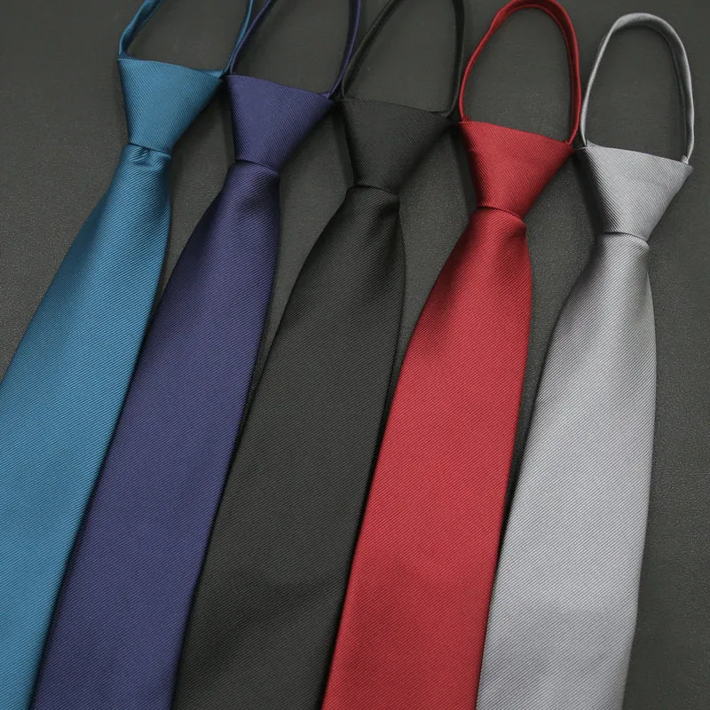 Men's knot-free zipper bow tie in striped geometric pattern, 48cm long, 8cm wide, available in 36 colours
