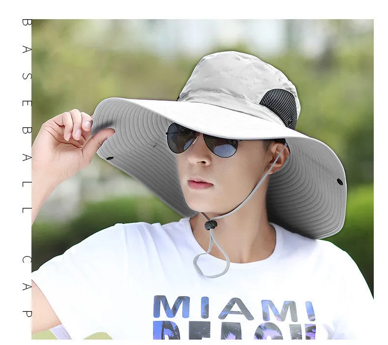 Adjustable polyester cap with 15cm brim in Army Green, side view showing brim and depth