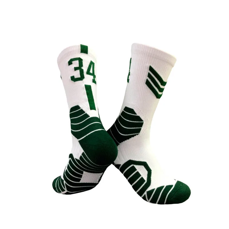Superstar basketball sports socks in cushion design, polyester blend, adult size EU 37-44