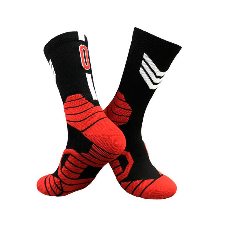 Superstar basketball sports socks in cushion design, polyester blend, adult size EU 37-44