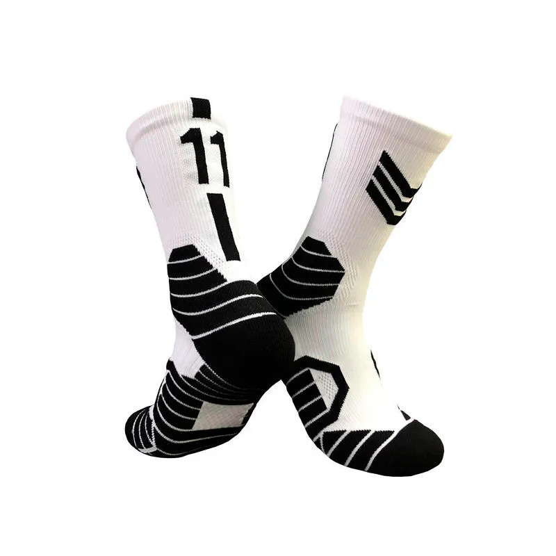 Superstar basketball sports socks in cushion design, polyester blend, adult size EU 37-44