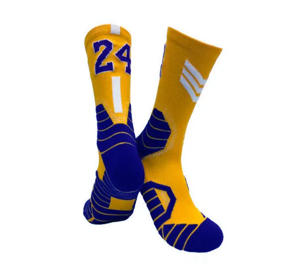 Superstar basketball sports socks in cushion design, polyester blend, adult size EU 37-44