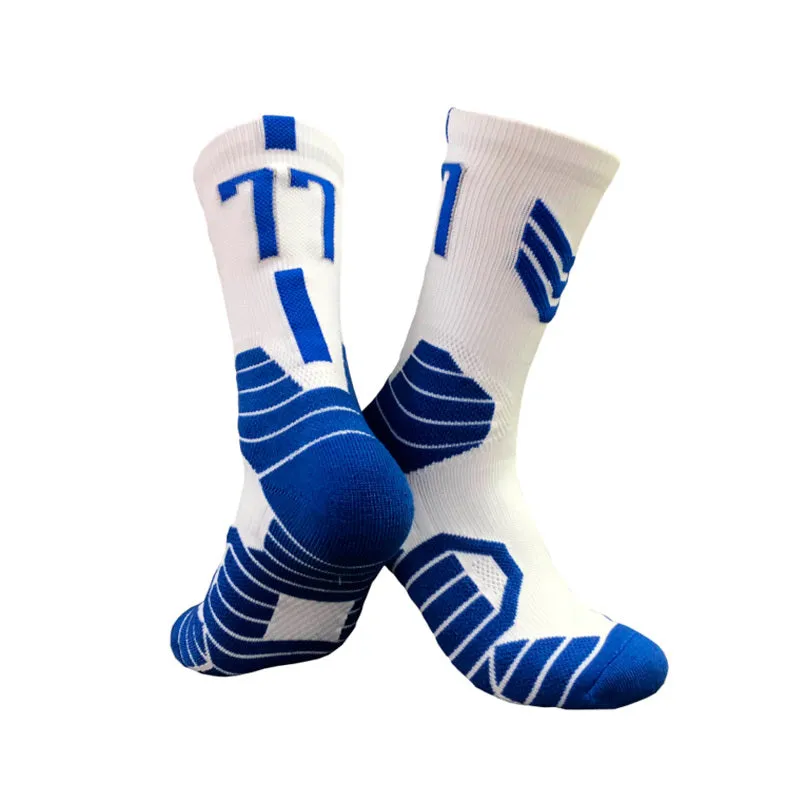 Superstar basketball sports socks in cushion design, polyester blend, adult size EU 37-44