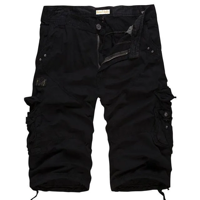 Men army cargo shorts in multiple colours with pocket storage for outdoor use