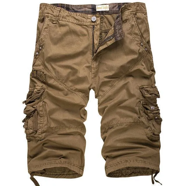 Men army cargo shorts in multiple colours with pocket storage for outdoor use