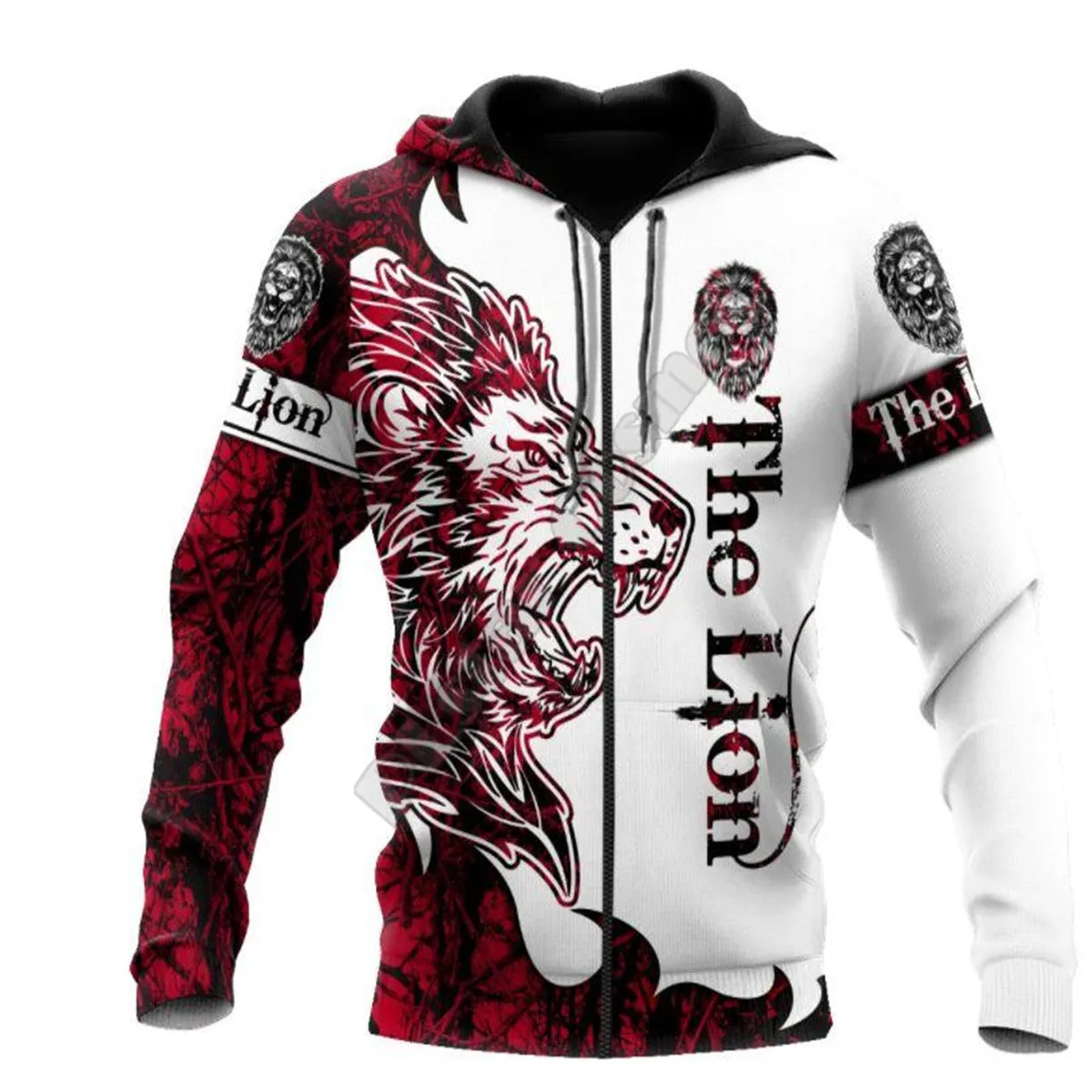 ELON Stylisches Hoodie Animal Edition loose fit zip-up polyester casual top in animal print