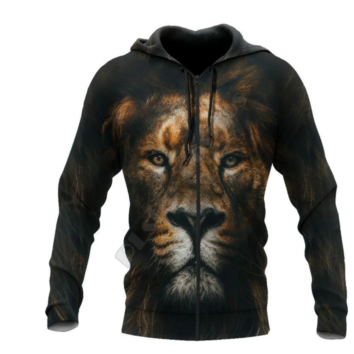 ELON Stylisches Hoodie Animal Edition loose fit zip-up polyester casual top in animal print