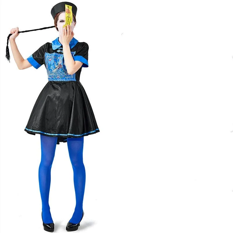 Halloween costume set for adult bride and groom couples including ghost bride and vampire bride options