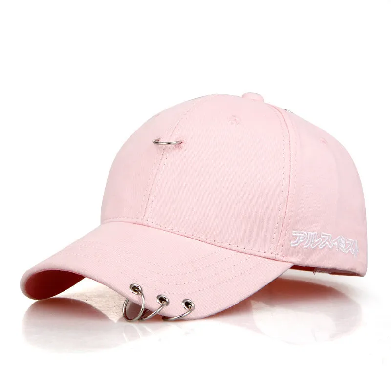Korean summer baseball cap cotton duck tongue unisex sports fashion hat in black