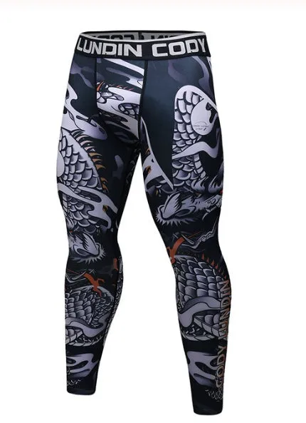 Men's long sleeve polyester compression rashguard t-shirt for MMA gym workout