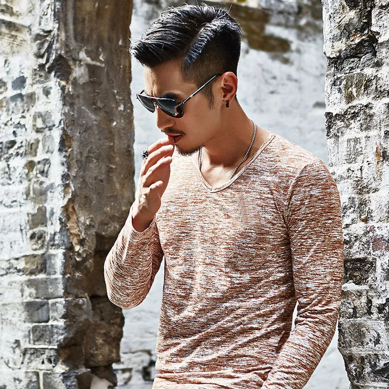 Men's long sleeved T-shirt in youth camouflage design, available in multiple colours and sizes