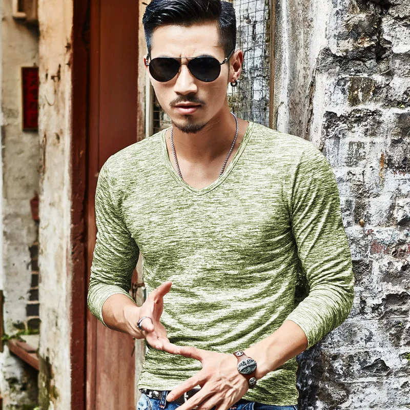 Men's long sleeved T-shirt in youth camouflage design, available in multiple colours and sizes