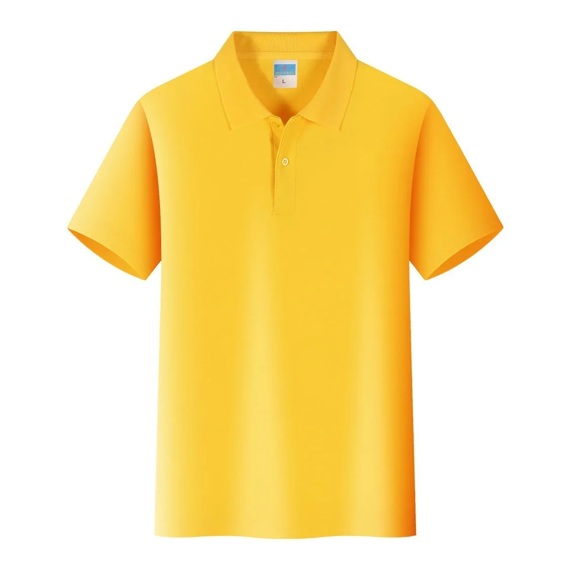 Straight cut short sleeve cotton polo shirt for work wear embroidery in multiple colours