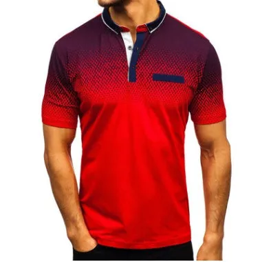 Cotton short sleeve lapel shirt with dot pattern in multiple colours for casual wear