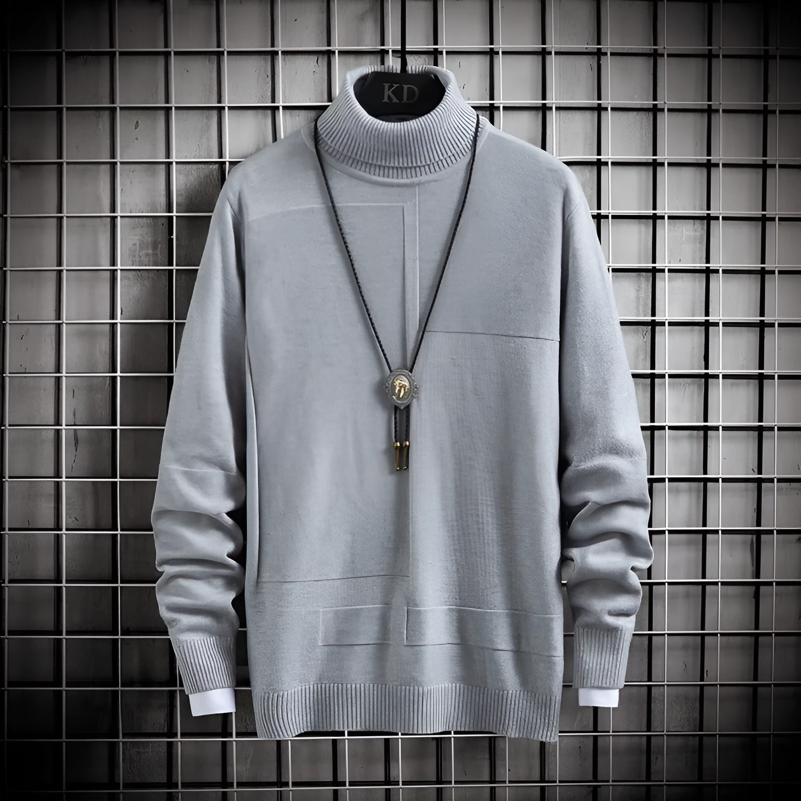 Student High Neck Pullover Knitted Sweater Acrylic Fine Wool Slim Fit Long Sleeve Korean Style Winter Casual Top for Young People in Beige Black Caramel Grey Navy Blue Wine Red White Sizes M to 3XL