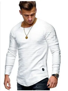 Men's round neck slim solid colour short sleeve t-shirt in Army Green, front view, Asian sizing M-3XL