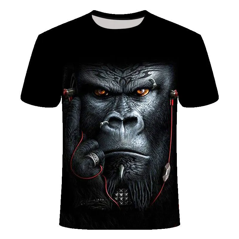Face digital print T-shirt in polyester fibre, showing full-face graphic on front, available in multiple colours and sizes S-6XL