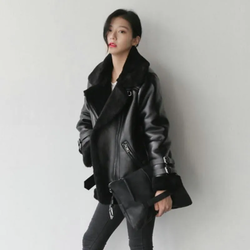 Black super short leather motorcycle jacket with stand collar, front view