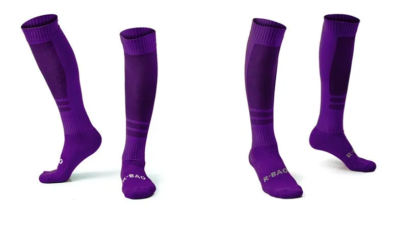 Cotton jacquard sports socks in multiple colours, thicker and absorbent, size L39-43 for adult football use